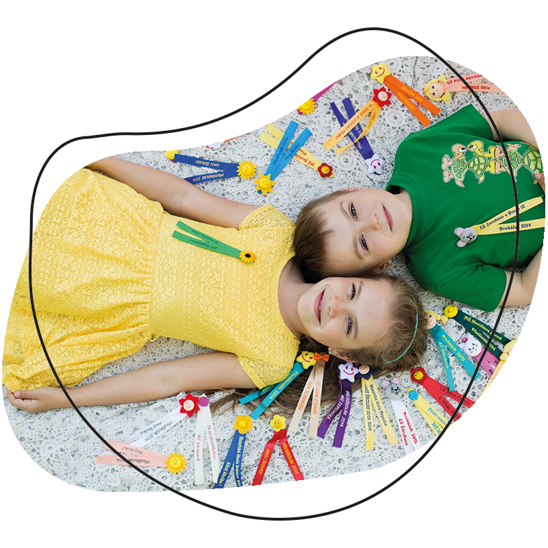 Potisk šerp, stužek, triček a mikin pro předškoláky a školáky